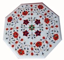 18 x 18" Marble Table Top Pietra Dura Home And Garden Decor Inlay Work"