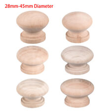 28mm-45mm Dia Wooden Round Knob Handle Cabinet Cupboard Dresser Drawer Door Pull