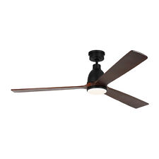 Bryden 60 Smart LED 1-Light 60 Ceiling Fan in Midnight Black - Duluth - US"