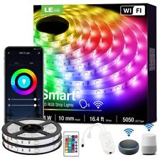 LE LED Strip Lights Christmas Decorations 32.8ft WiFi Smart RGB Strips SMD 50... - US