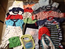 Lot of 23 pieces, boys 0-3 months clothing outfits.