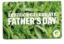 Subway Lettuce Celebrate Father's Day Gift Card No $ Value Collectible