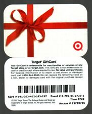 TARGET Red Ribbon Bow ( 2005 ) Gift Card ( $0 ) V1