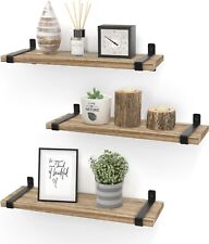 Rustic Floating Wooden Wall Shelf Rustic Style for Bedroom Living Room Bathroom