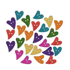 100 PCS Clothing Accessories Colorful Curved Heart Buttons Buttons Sewing