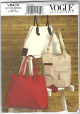 Vogue Accessories Sewing Pattern 8406, 3 Hand Bags, Uncut