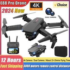 New E88pro Rc Drone 4k Professinal with 1080p Wide Angle Dual Hd Camera Foldable