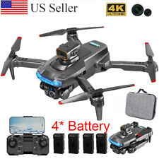 4 Battery Drones with HD Camera 4K Dual RC Drone Wifi FPV Foldable Quadcopter