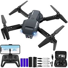 Mini Drone with Camera - 1080P HD FPV Foldable Carrying Case, 2 Black