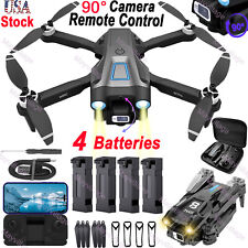 2024 New RC Drone With 4K HD Dual Camera WIFI FPV Foldable Quadcopter +4 Battery