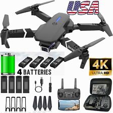 2024 New RC Drone With 4K HD Camera WiFi FPV Foldable Quadcopter + 4 Batteries