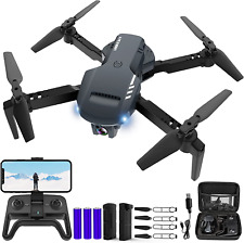 Mini Drone with Camera - 1080P HD FPV Foldable Carrying Case, 2 Batteries, 90° A