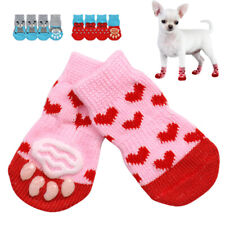 4pcs Non-Slip Dog Socks Knitted Pet Puppy Shoes Paw Print for Small Dogs✔ - Toronto - Canada