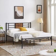 Bed Frame Twin Full Queen Size with Wooden Headboard Metal Platform Slat Support - Toronto - Canada