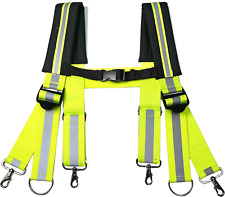 MELOTOUGH Tool Belt Suspenders Construction Work Suspender with Reflective Strip