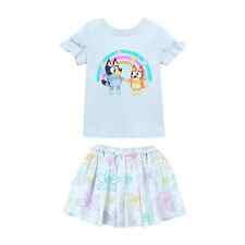 New Bluey Toddler Girls 2-Piece Skirt Set 2T 3T 4T 5T