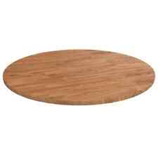 Round Table Top Light Brown Ø60x1.5 cm Treated Solid Wood Oak