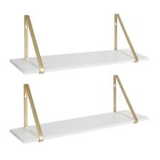 Kate n' Laurel Decorative Wall Shelf 28X8"X7" Contemporary Rectangle White/Gold - Toronto - Canada"