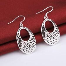 925 sterling Silver Charms Elegant retro oval Earrings for women fashion jewelry