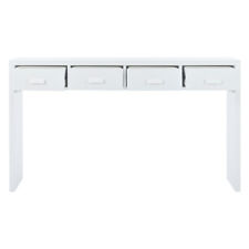 Modern Minimalist Console Table with Open Tabletop&Four Drawers w/Metal Handles - Flanders - US