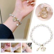 Lucky Moonstone Beads Cat Bracelet Attracting Wealth New Gift Women Jewelry S7O9