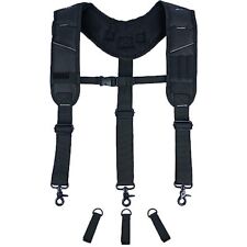 Tool Belt Suspenders,Heavy Duty 3-Points Padded Construction Work SW101-BLK