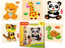 Smart Kids Wooden Puzzles In The Zoo Age 3+ Play Learn Preschool Children - Frankfort - US