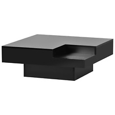 Modern Minimalist 31.5in Square Coffee Table with Detachable Tray - Mumbai - India