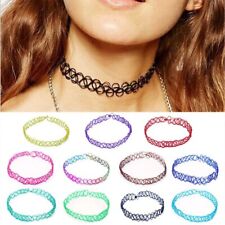 12pcs Rainbow Stretch Choker Creative Women Set Necklace Elastic Tattoo Gift Gir