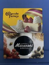 Macaroni Grill $50 Gift Card And Cheese Cake Factory $25