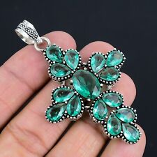 Green Tourmailine Gemstone Handmade 925 Sterling Silver Pendant Jewelry For Gift