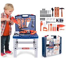 Kids Tool Bench Foldable Workbench Play Set, Tools DIY Tool Kit Construction Toy