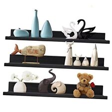 Floating Wall Ledge Shelves Set of 3, Photo Picture Ledge Shelf 36 Inch Black - Toronto - Canada