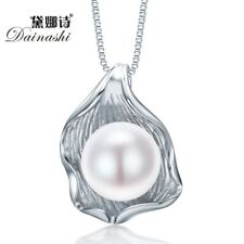 Shell Shape Pendent Necklaces - Natural Freshwater Pearl 925 Sterling Necklace