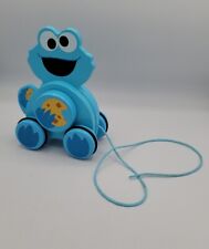 Sesame Street Cookie Monster Wooden Pull Toy Snack & Stroll Bright Starts 12-36m - Greenfield - US