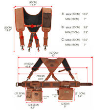 TOURBON Electrician/Carpenter's Tool Construction Bag Suspender Rig Belt Bag L