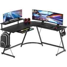 L Shaped Minimalist Computer Desk, 51 Corner Gaming Desk with Monitor Stand - Mumbai - India"