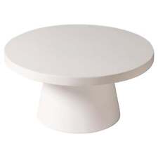 Dune Minimalist Round Side Table in Fiberstone Accent Table with Pedestal Base - Mumbai - India