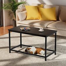 SAYGOER Small Black Coffee Table Simple Modern Open Design Rectangular Minima... - Mumbai - India