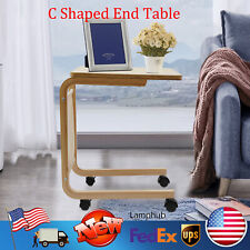 C Shaped End Table for Living Room Sofa Side Table Coffee Table Snack Table Tray