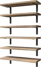 Shelves-Rustic Brown Wood Set of 6 - Farmhouse Shelf for Wall Decor - Toronto - Canada