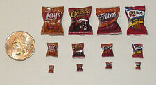 Lot of Dollhouse Miniature Food 4 bags of potato chips 1:24 Dollys Gallery D283