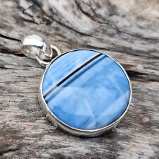 Blue Opal Gemstone 925 Sterling Silver Father's Day Pendant Jewelry VV-267