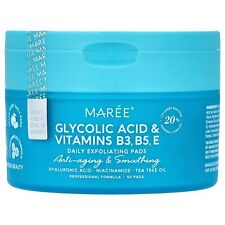 Daily Exfoliating Pads, Glycolic Acid & Vitamins B3, B5, E, Peach, 50 Pads