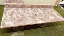 Luxury Rose Quartz Kitchen Slab Table Handmade Gemstone Furniture for Hotel Deco