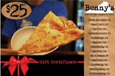 Benny's Pizza Gift Cards $100 value! (4 $25 cards)