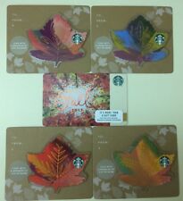 5 New Starbucks Gift Cards Collectible Fall 2017 Free Shipping