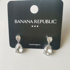 New Banana Republic Glass Teardrop Drop Earrings Gift Fashion Lady Party Jewelry