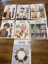 Lot Of 7 McCalls Craft Fashion Accessories Pattern Lot Purse Bag Hats Uncut #1