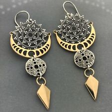 Boho Circle Moon Arrow Drop Dangle Earrings Celestial Women Girls Gifts Jewelry